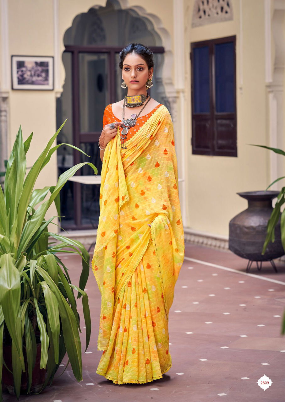 Kashvi Hetvi New Fancy Designer Ethnic Wear Georgette Printed Saree Collection